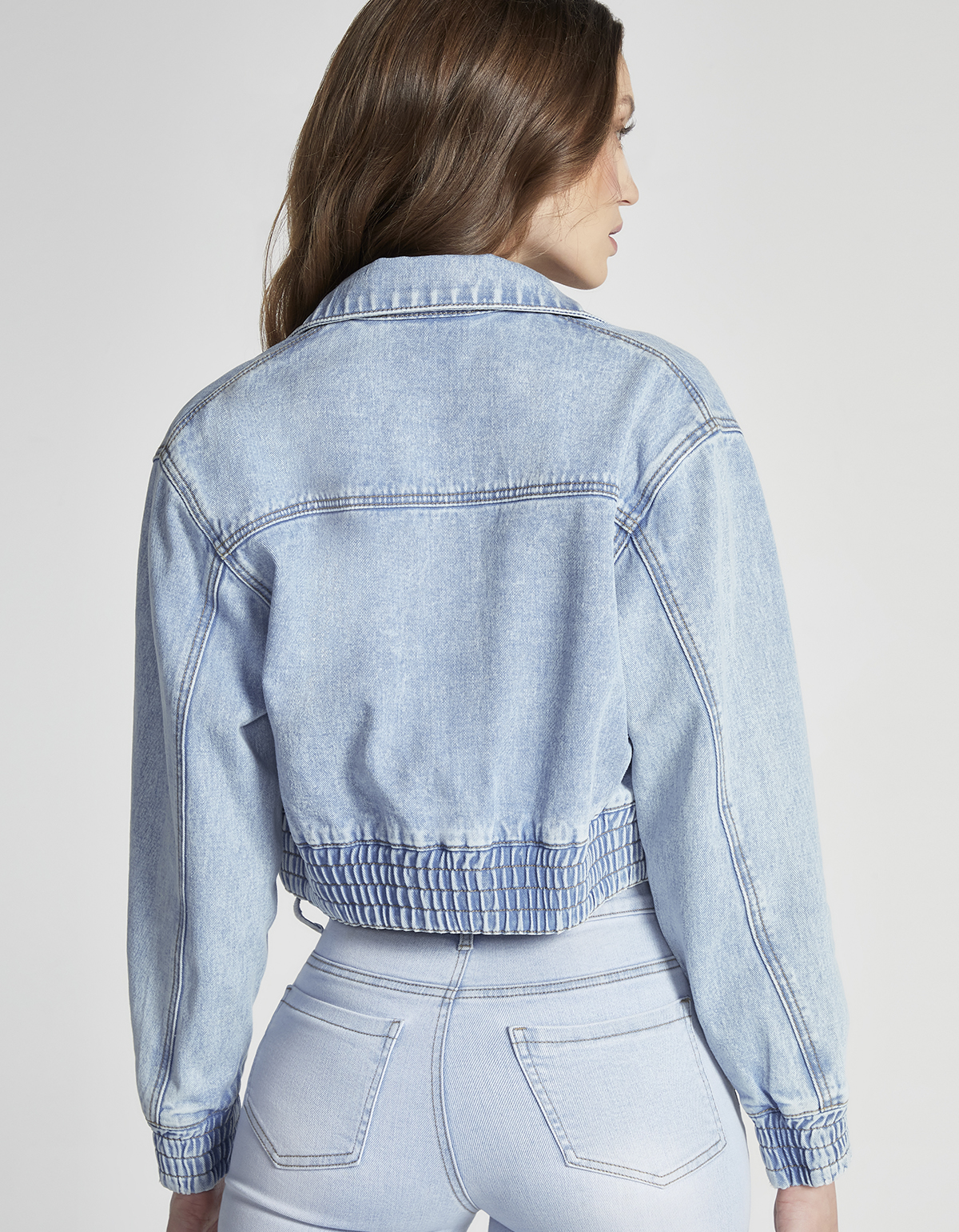 Foto 3 pulgar | Chamarra Bomber Mezclilla Mujer 4194stme Seven Jeans