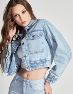 Foto 3 | Chamarra Bomber Mezclilla Mujer 4194stme Seven Jeans