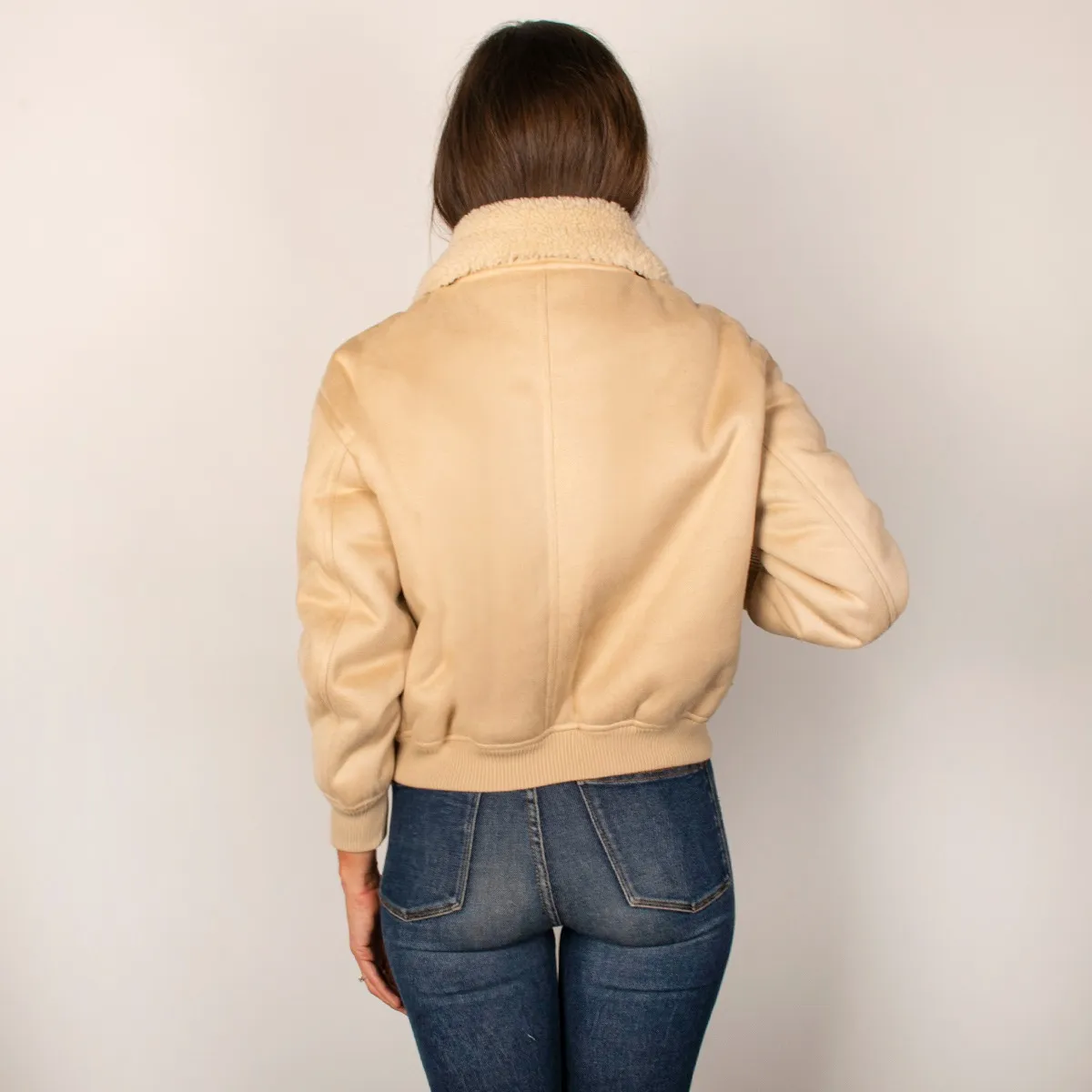 Foto 5 pulgar | Chamarra Greenlander De Mujer Gamuza Estilo Biker Con Forro Polar