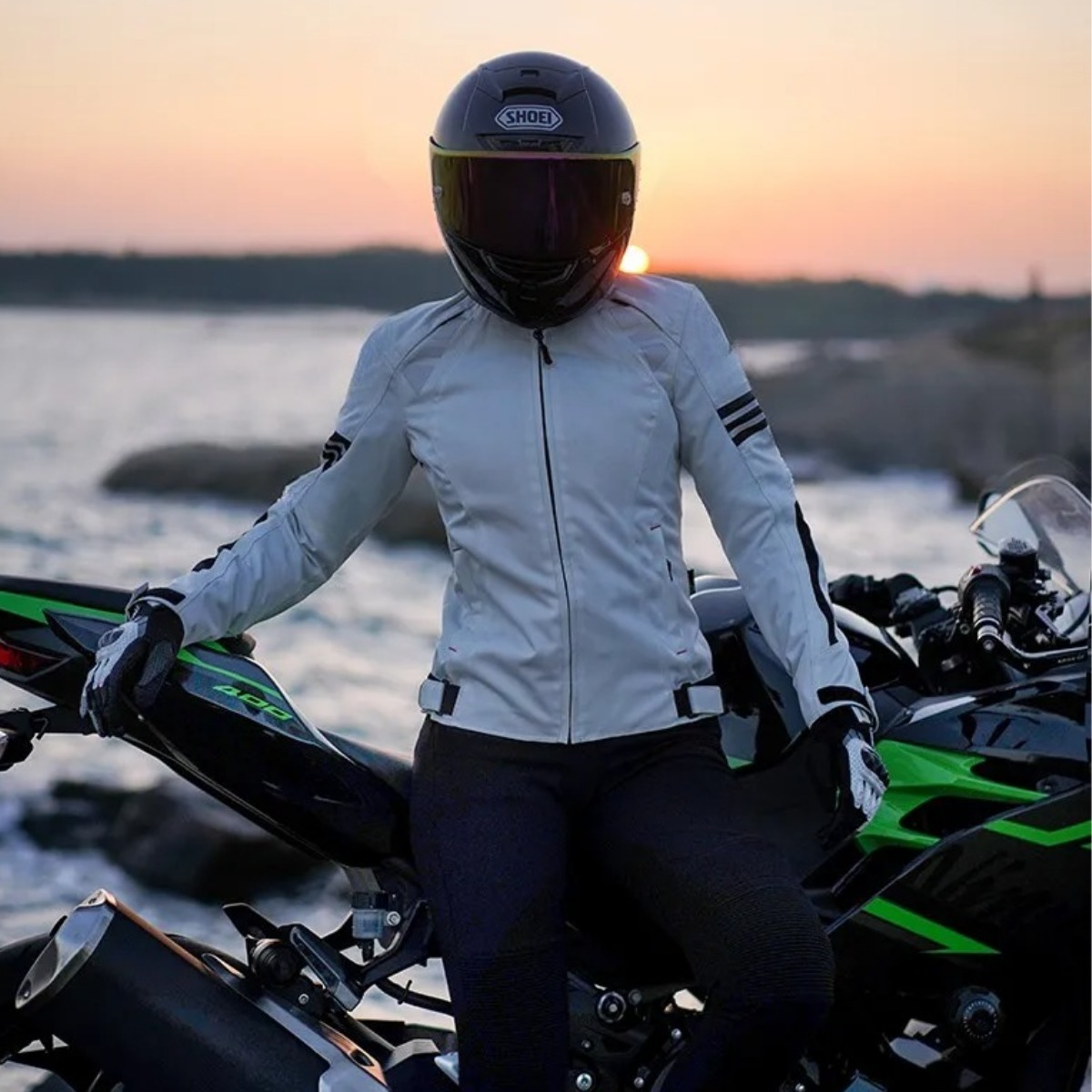 Foto 5 pulgar | Chamarra Moto Para Mujer  Impermeable  Con Protecciones Desmontables  Biker