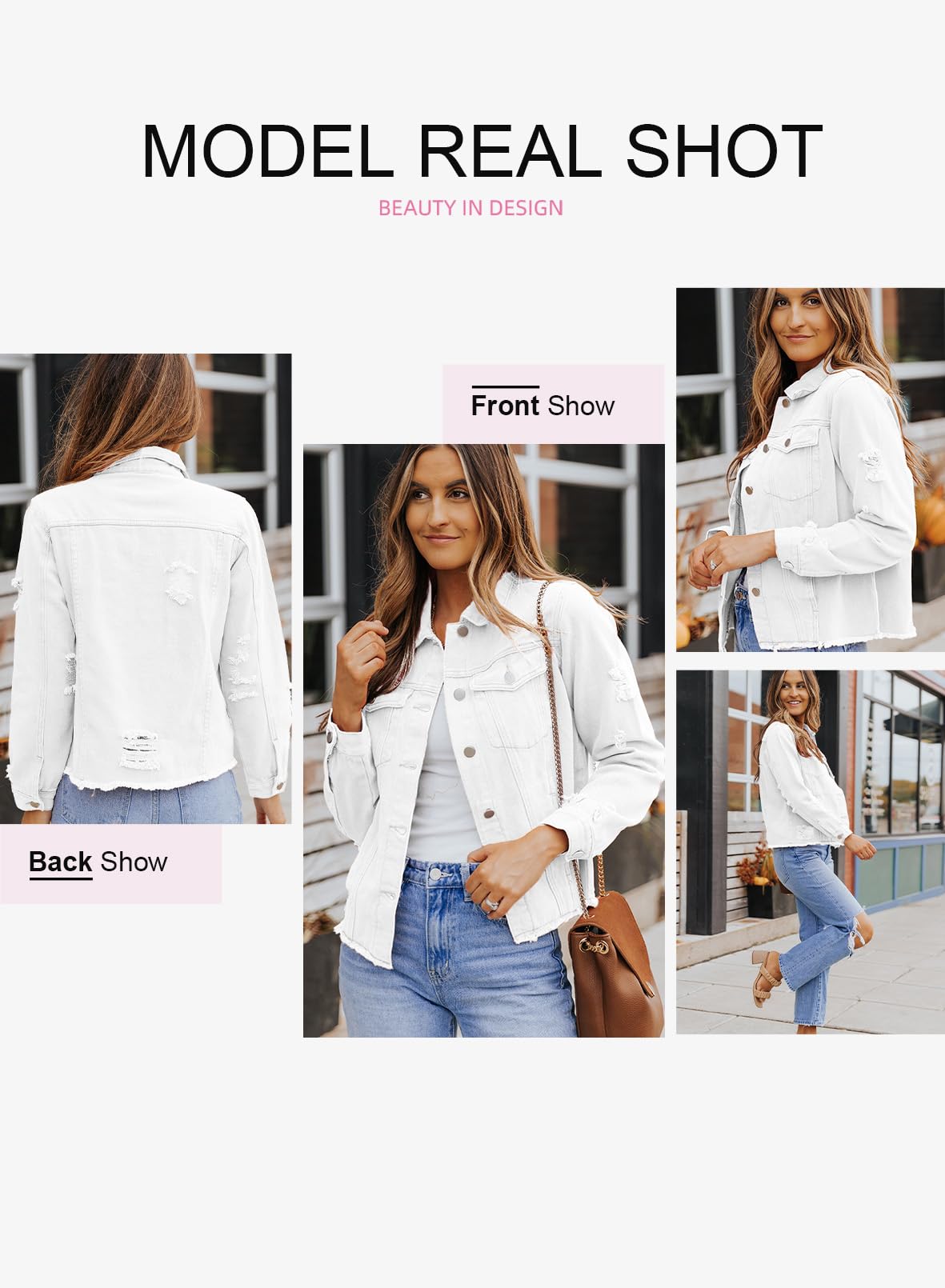 Foto 5 pulgar | Chaqueta Vaquera Evaless Boyfriend Washed White Para Mujer - Venta Internacional.