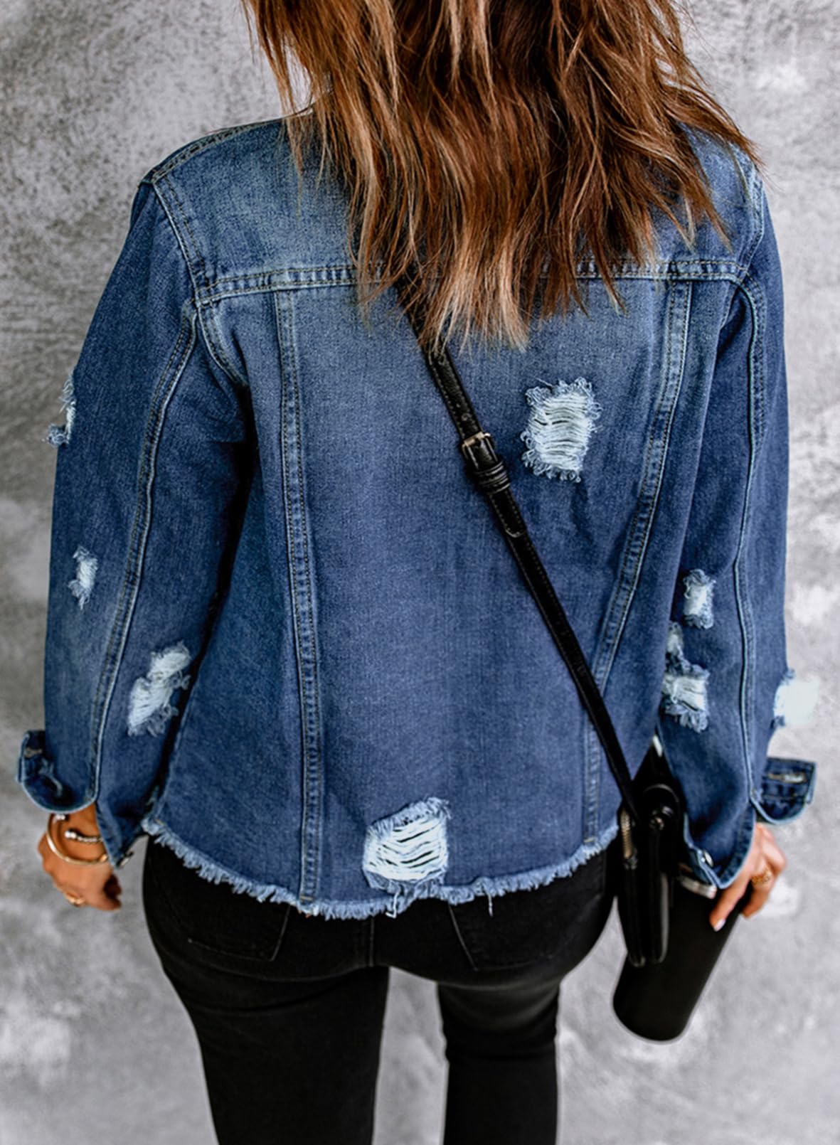 Foto 4 pulgar | Chaqueta Vaquera Evaless Para Mujer Boyfriend Bluing Small - Venta Internacional.
