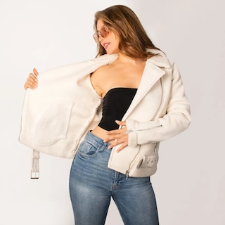Foto 2 | Chamarra Para Mujer Estilo Biker Con Sherpa Greenlander