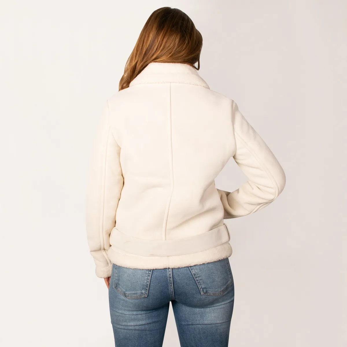 Foto 6 pulgar | Chamarra Para Mujer Estilo Biker Con Sherpa Greenlander