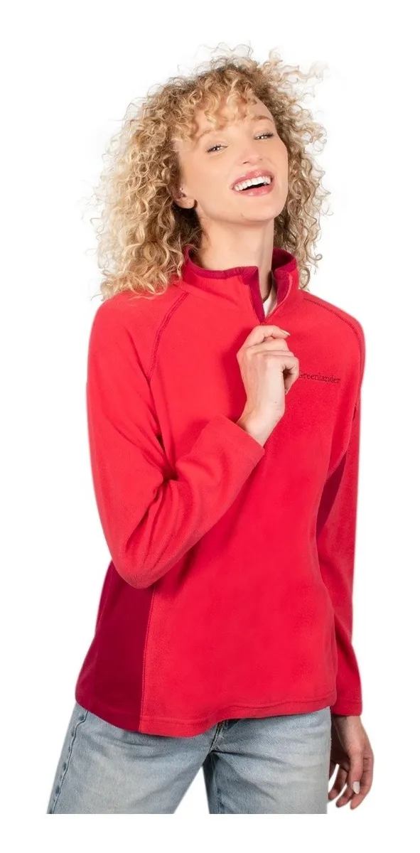 Foto 4 | Sudadera Mujer Greenlander Fleece Bicolor Ligero