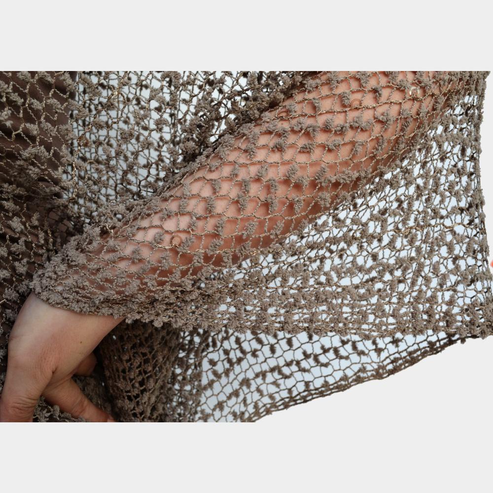 Foto 4 pulgar | Ensamble de Encaje de Bolillo ROMAN FASHION 3083 color Marrón Talla Extra