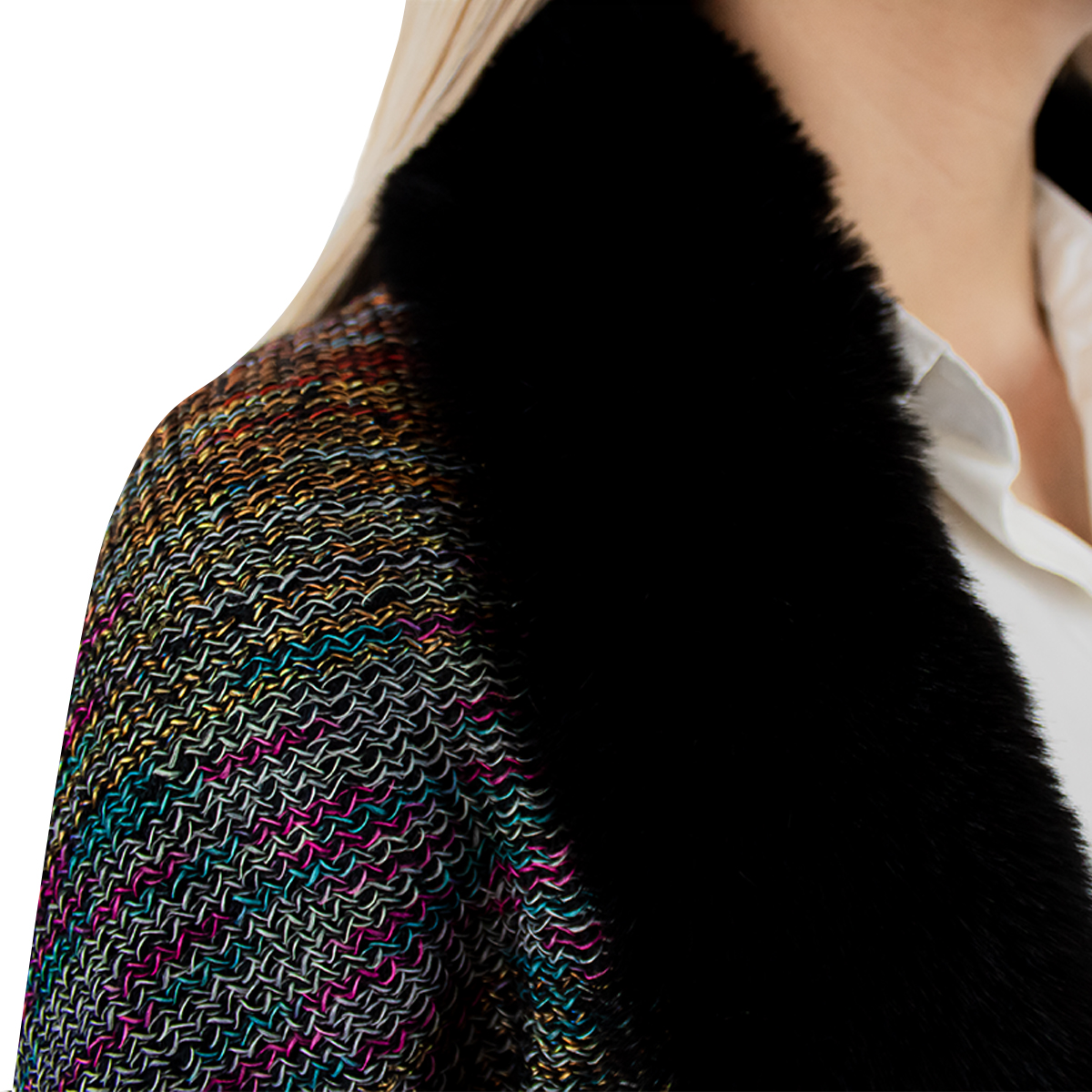 Foto 3 | Capa Poncho Tejida Vasarelli para Mujer