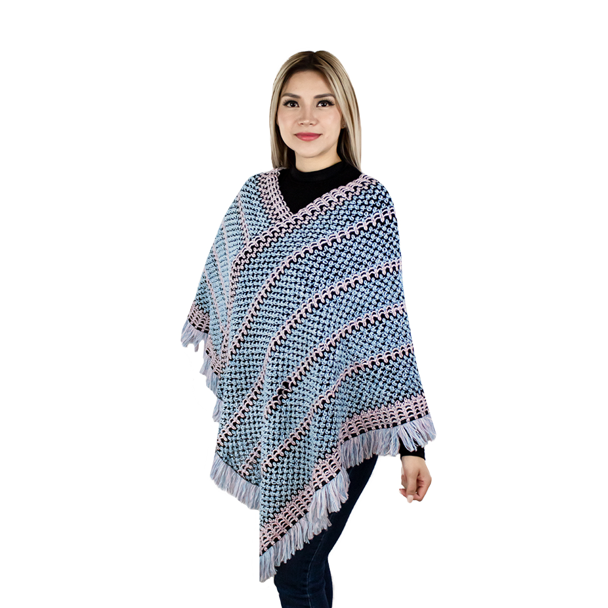 Foto 2 pulgar | Capa Poncho Tejida Vasarelli para Mujer