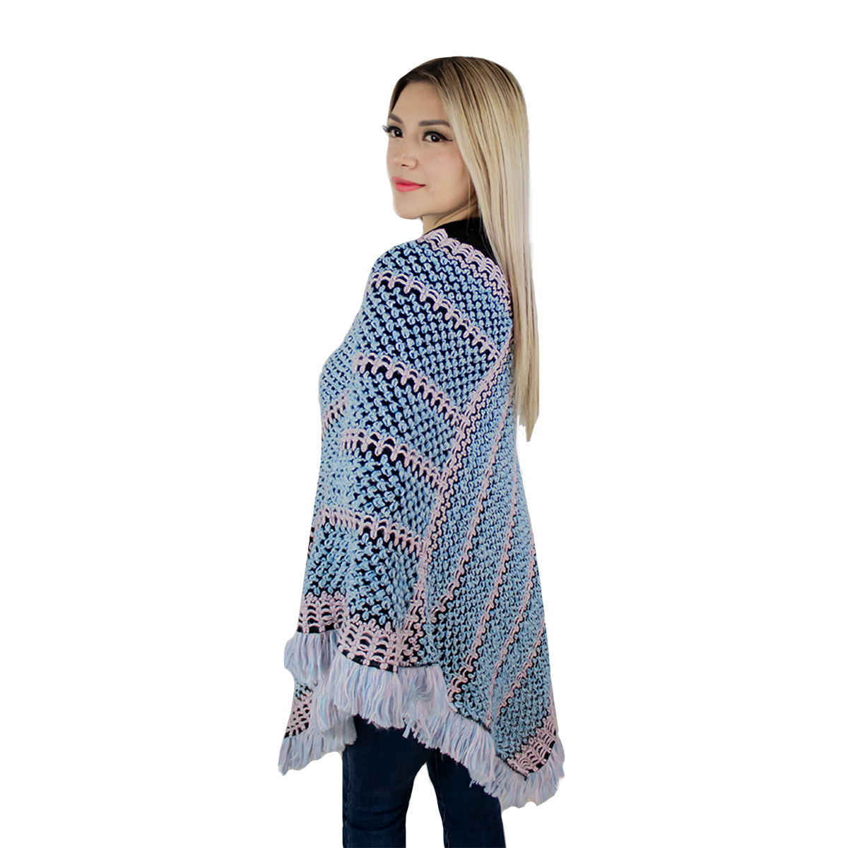Foto 3 pulgar | Capa Poncho Tejida Vasarelli para Mujer