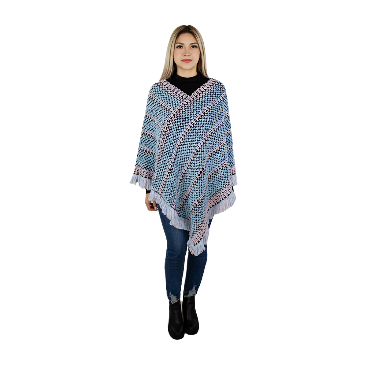 Foto 7 pulgar | Capa Poncho Tejida Vasarelli para Mujer