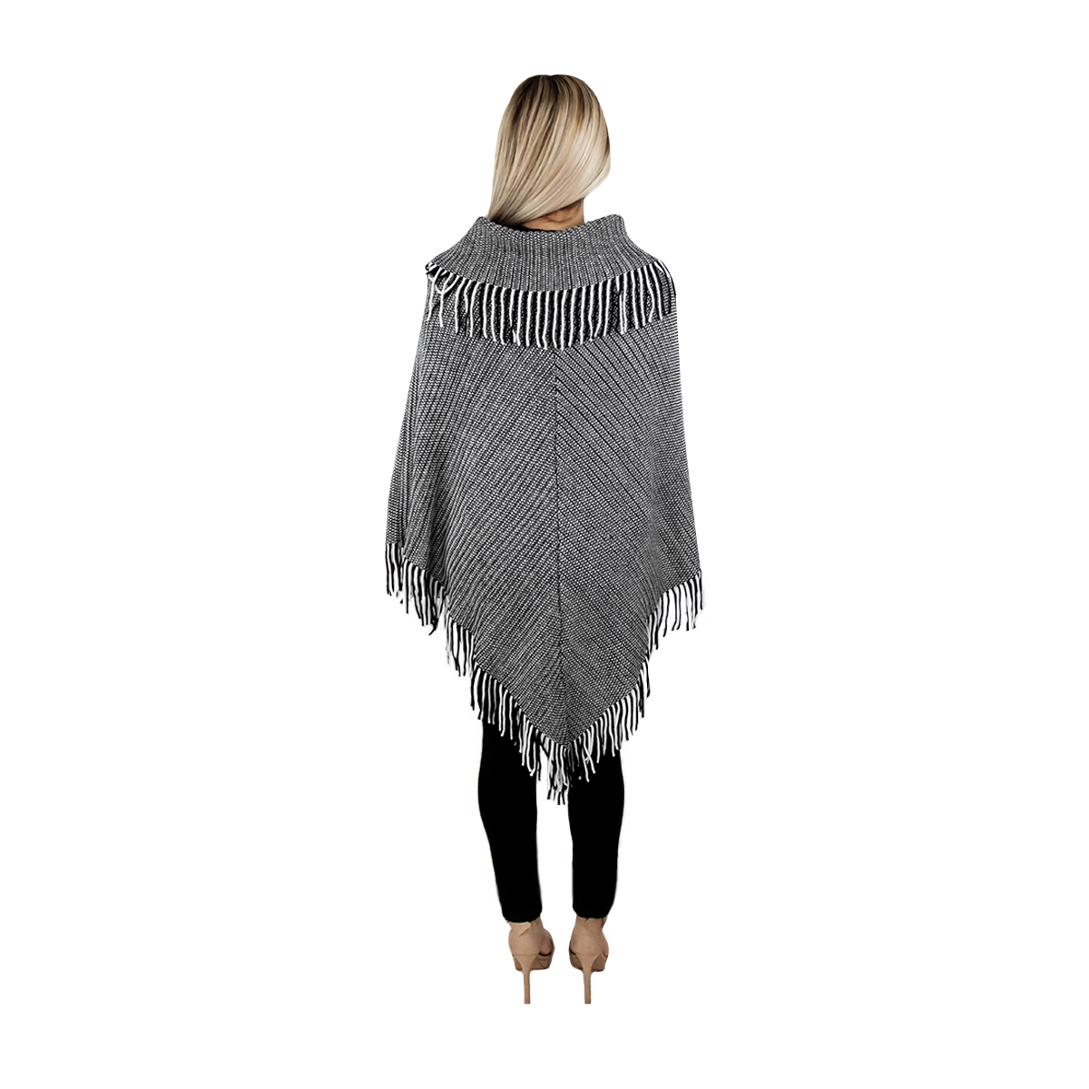 Foto 6 pulgar | Capa Poncho Tejida Para Mujer Marca Vasarelli