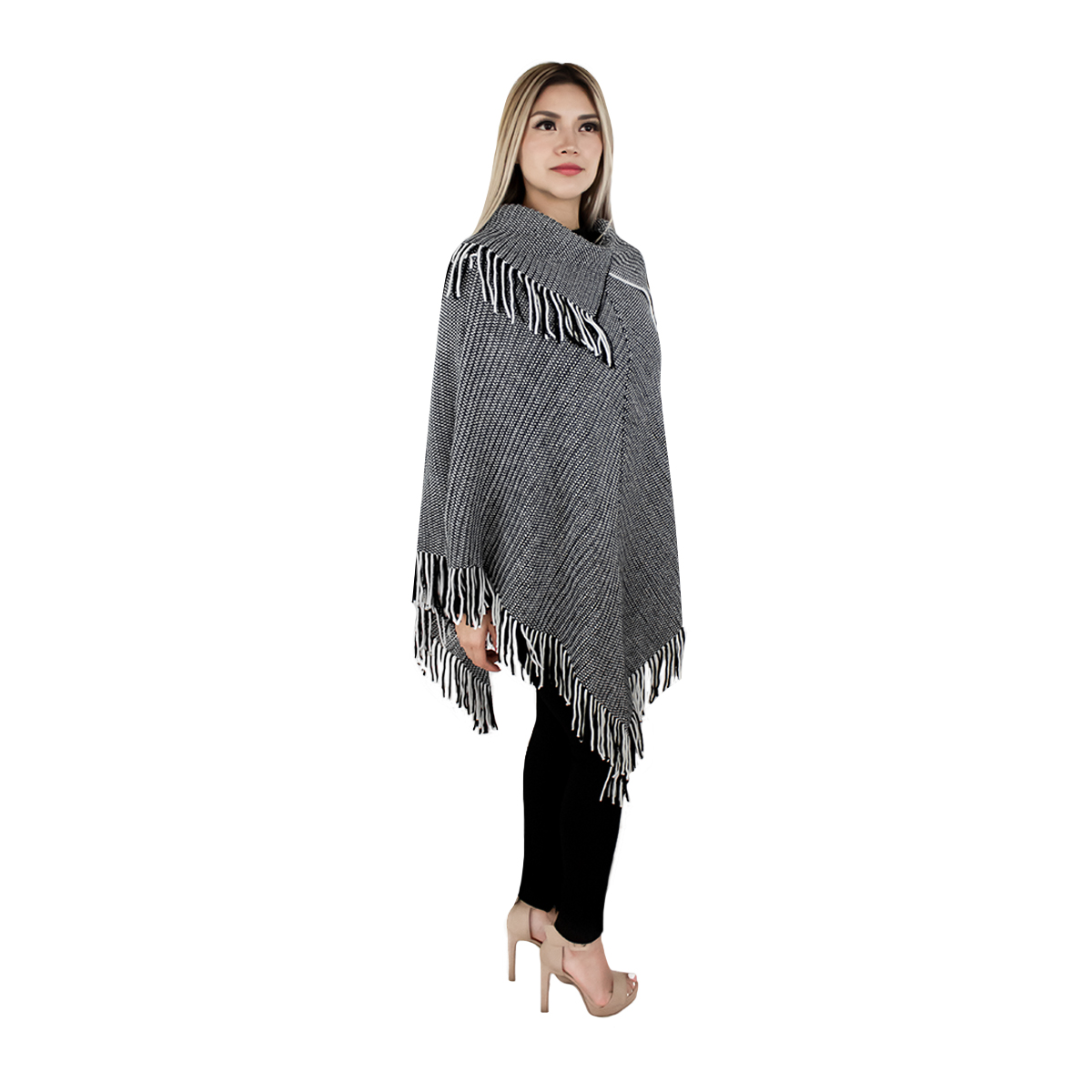 Foto 7 pulgar | Capa Poncho Tejida Para Mujer Marca Vasarelli