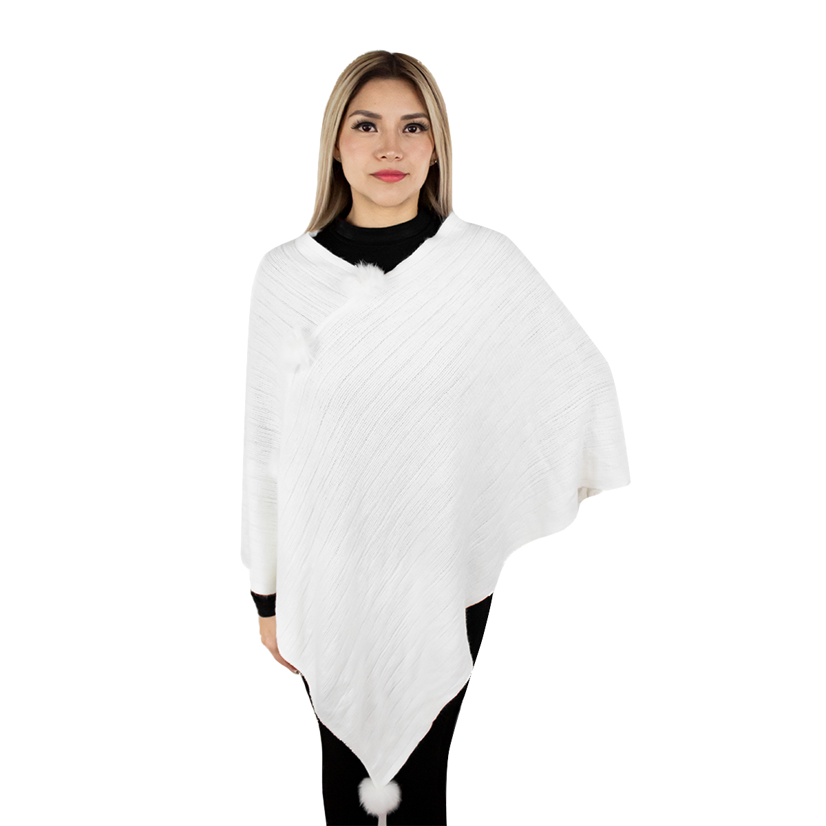 Foto 2 pulgar | Capa Poncho Tejida Para Mujer Marca Vasarelli