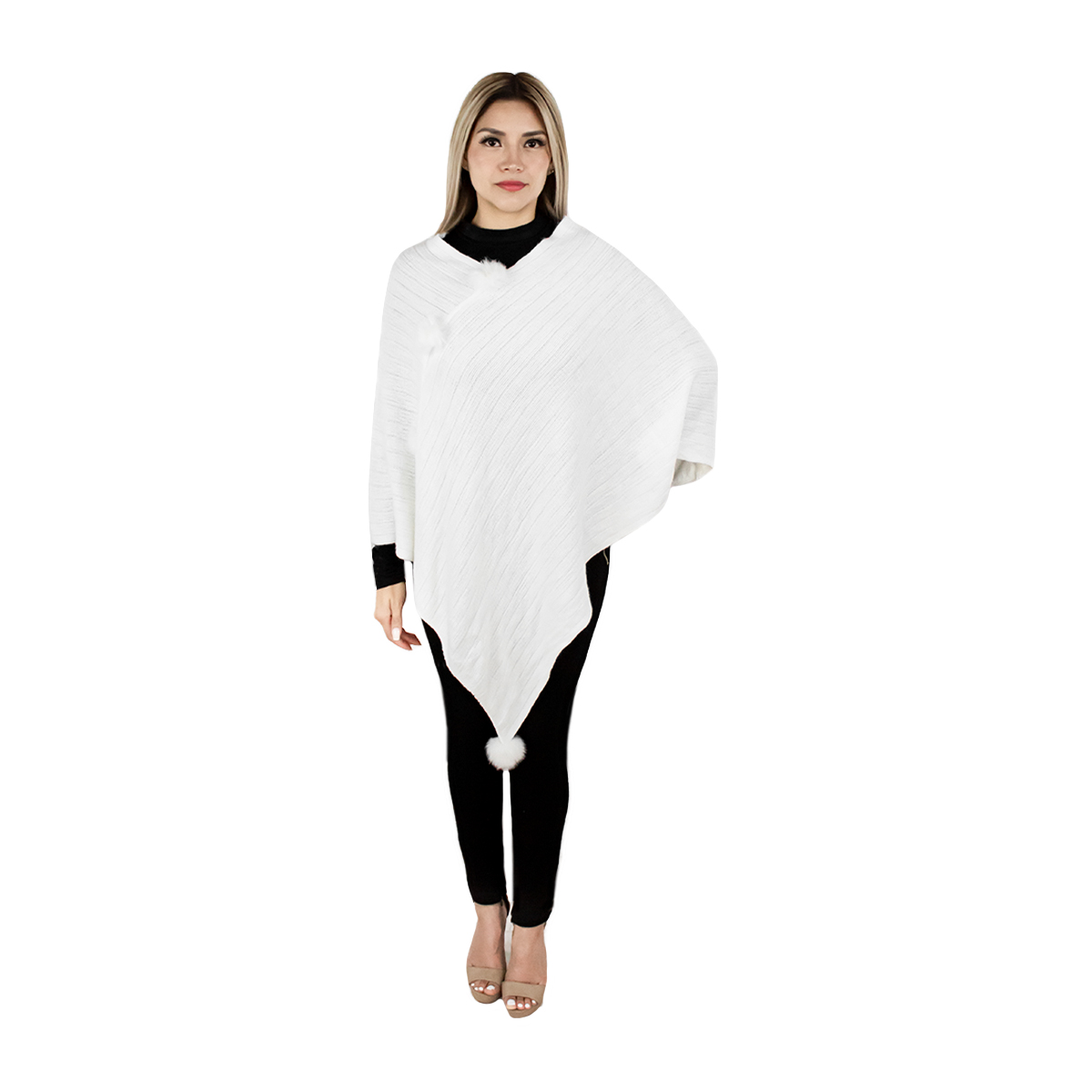Foto 5 pulgar | Capa Poncho Tejida Para Mujer Marca Vasarelli
