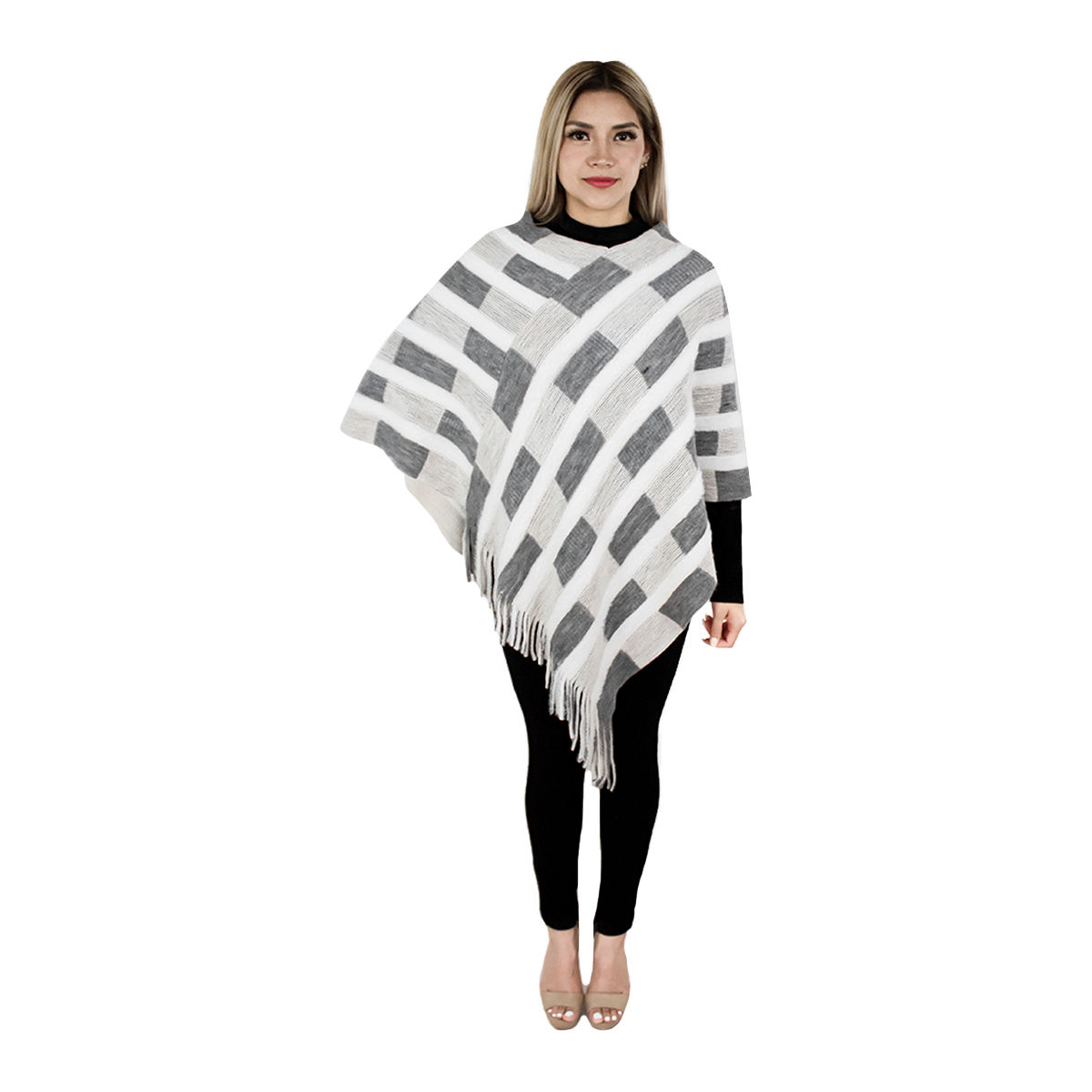 Foto 5 pulgar | Capa Poncho Tejida Para Mujer Marca Vasarelli