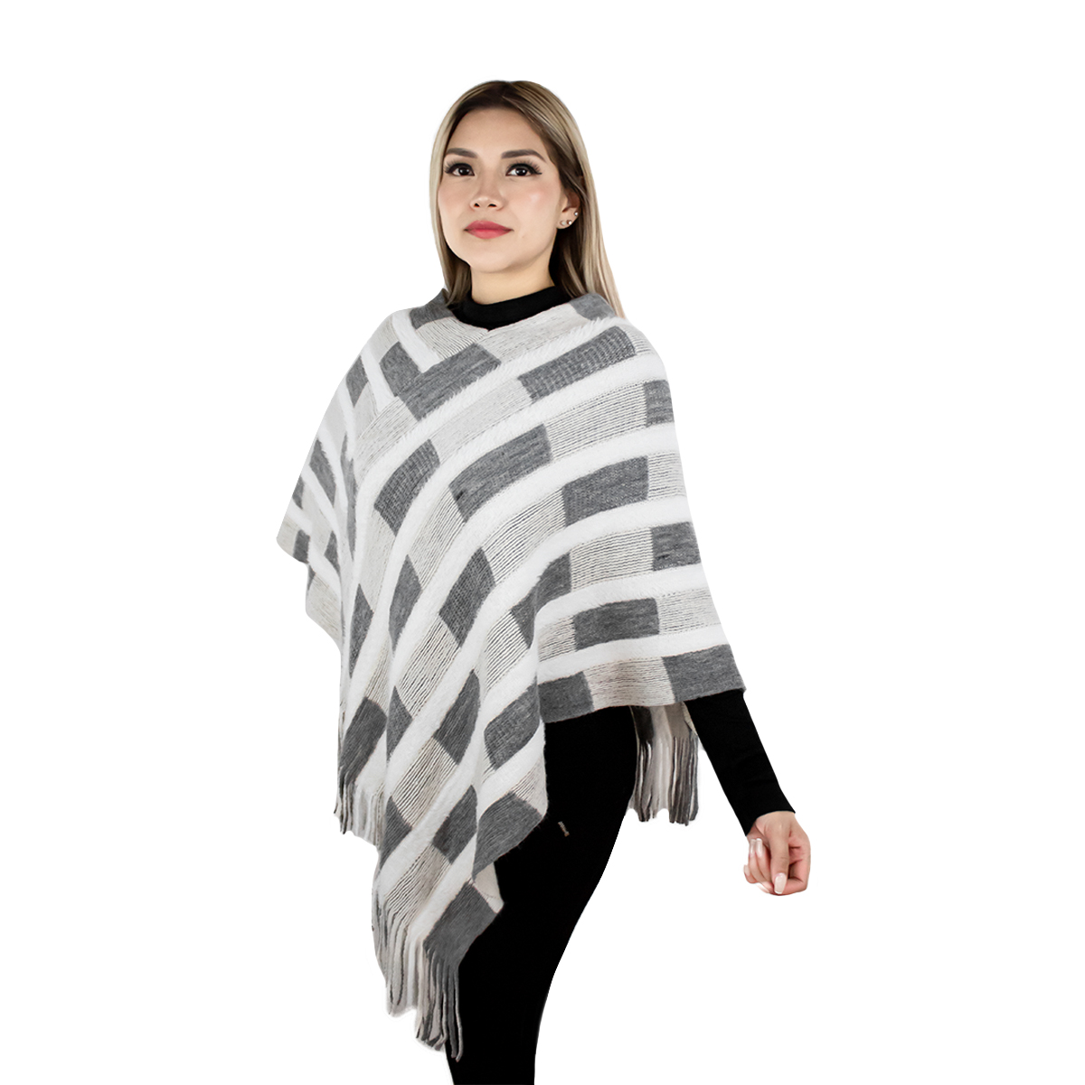 Foto 5 | Capa Poncho Tejida Para Mujer Marca Vasarelli