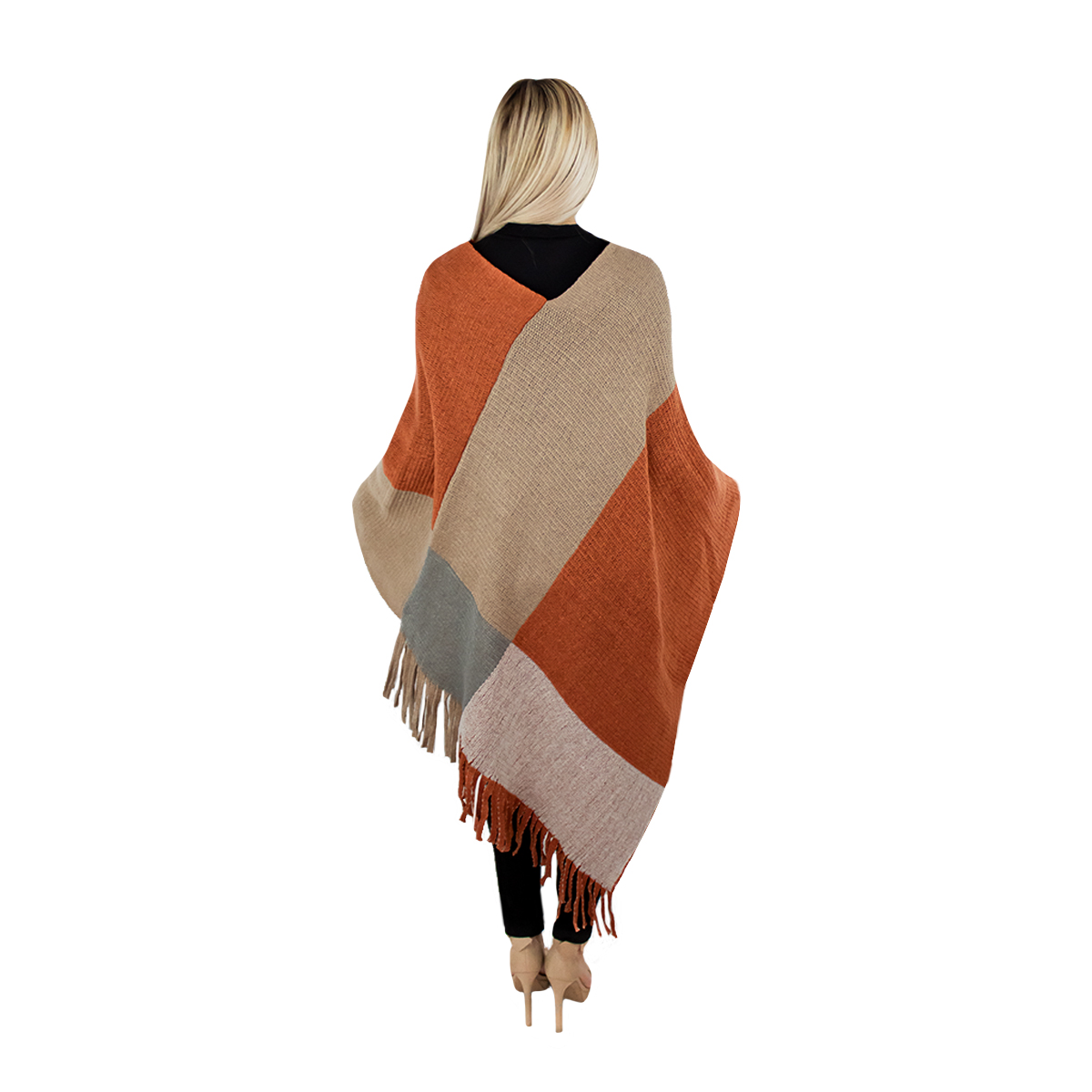 Foto 6 pulgar | Capa Poncho Tejida Para Mujer Marca Vasarelli
