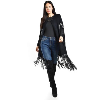 Foto 6 | Capa con Flecos Roman Fashion Juvenil Negro