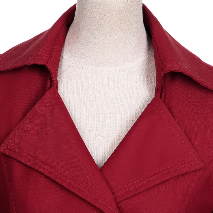 Foto 3 | Venta Internacional - Gabardina Delgada para Mujer color Rojo