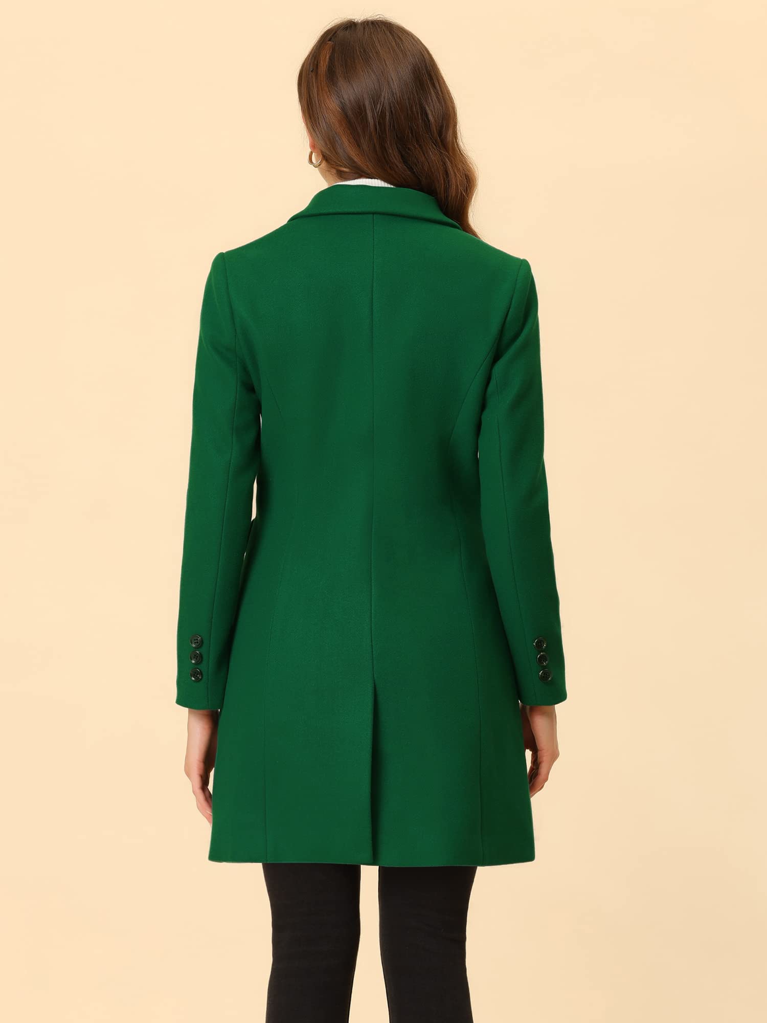 Foto 5 pulgar | Abrigo de Invierno Allegra K Verde para Mujer - Venta Internacional