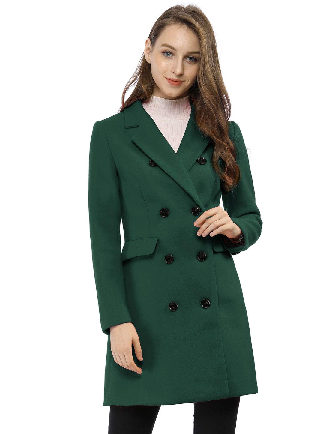 Foto 2 | Abrigo Allegra K Verde para Mujer - Venta Internacional