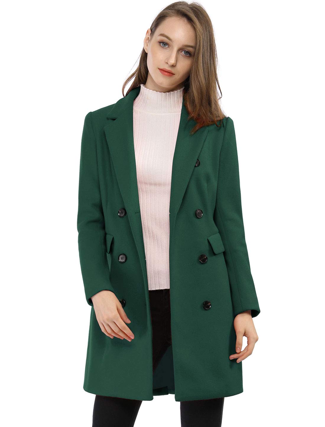 Foto 3 | Abrigo Allegra K Verde para Mujer - Venta Internacional