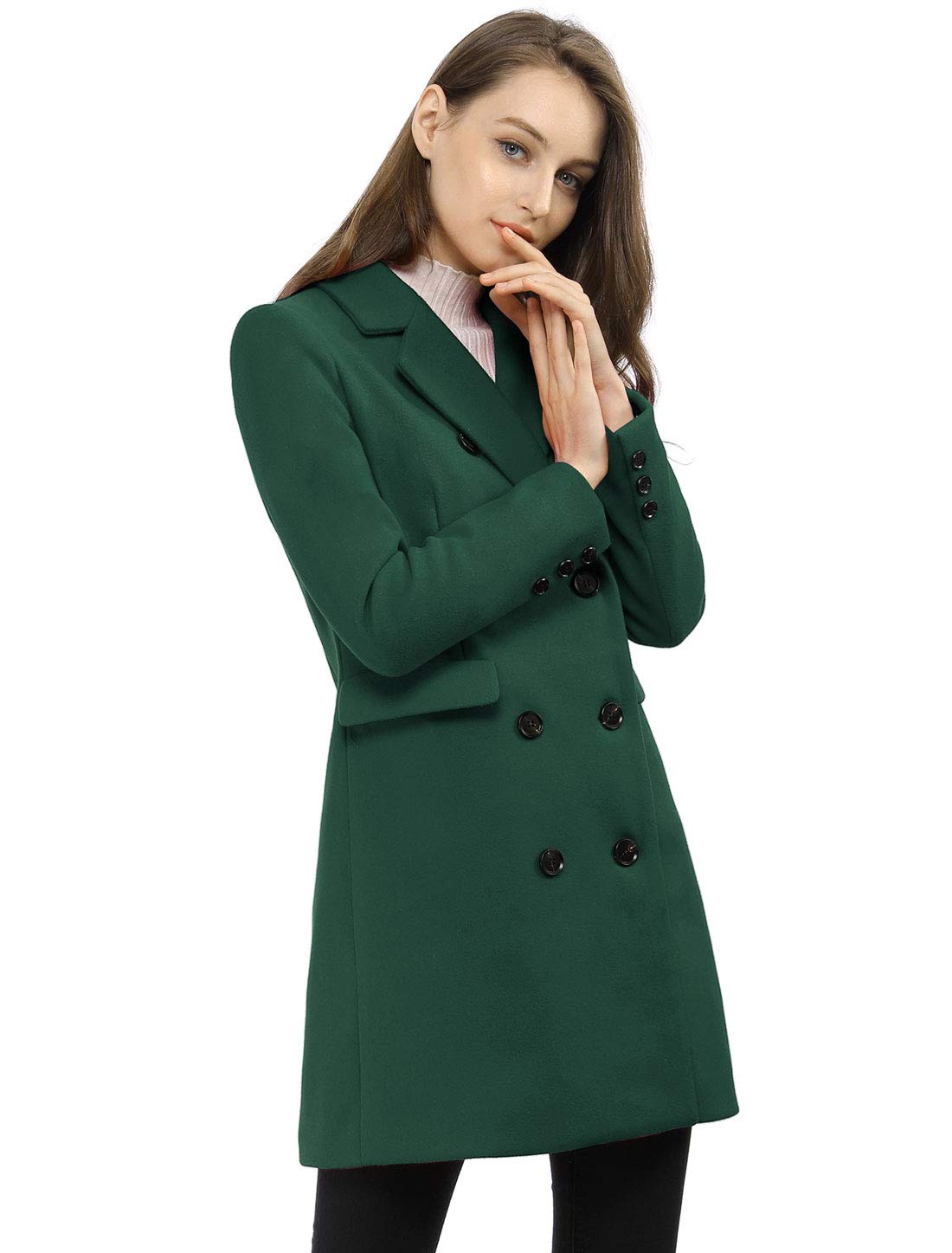 Foto 4 | Abrigo Allegra K Verde para Mujer - Venta Internacional