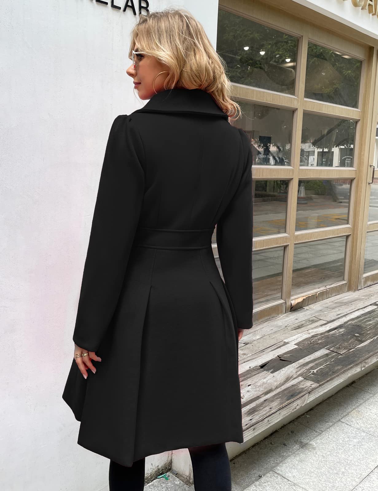 Foto 5 pulgar | Gabardina Grace Karin Para Mujer Con Solapa Y Doble Botonadura Negra - Venta Internacional.