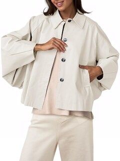 Foto 1 | Gabardina Cicy Bell De Poliéster Recortado De Gran Tamaño Para Mujer - Venta Internacional.