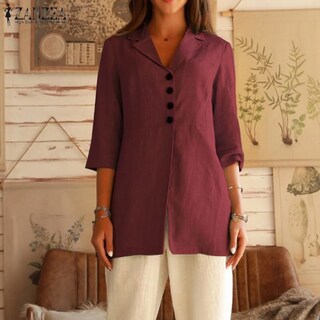 Foto 3 | Venta Internacional - Blazer Mujer Elegante Manga Corta Slim