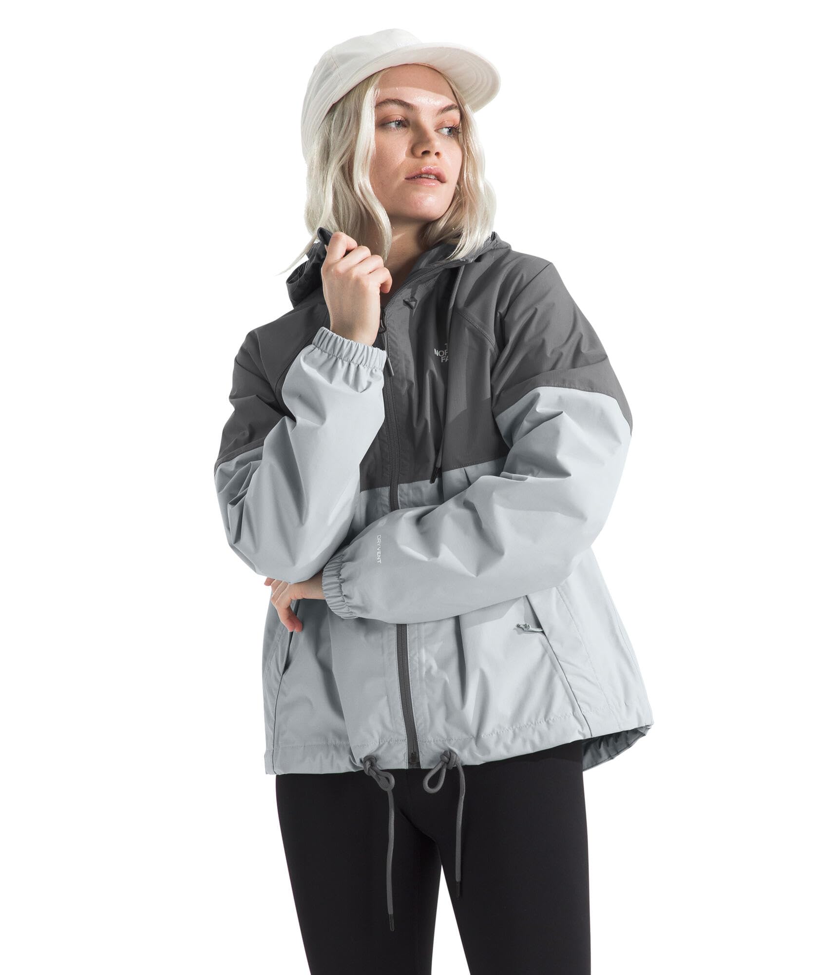 Foto 2 pulgar | Sudadera Impermeable Con Capucha The North Face Antora Para Mujer, Perla Ahumada O Talle Alto - Venta Internacional.