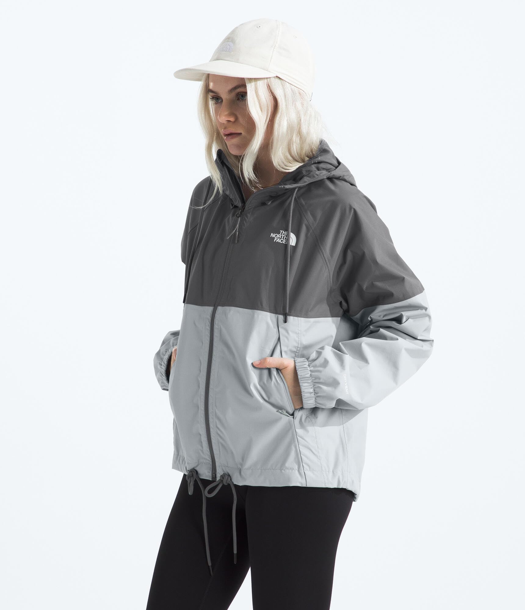 Foto 3 pulgar | Sudadera Impermeable Con Capucha The North Face Antora Para Mujer, Perla Ahumada O Talle Alto - Venta Internacional.