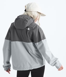 Foto 3 | Sudadera Impermeable Con Capucha The North Face Antora Para Mujer, Perla Ahumada O Talle Alto - Venta Internacional.