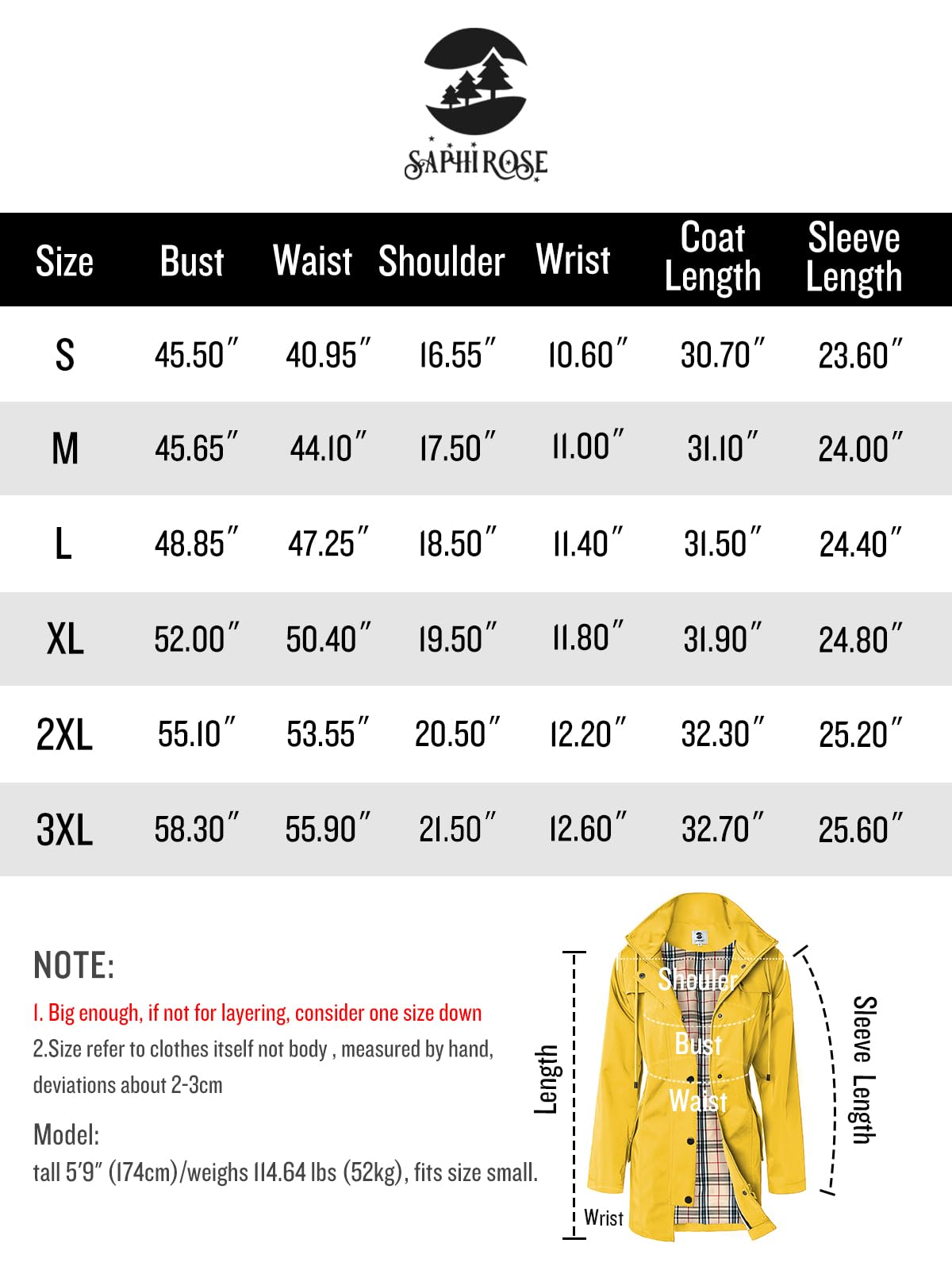 Foto 6 | Chubasquero Saphirose Impermeable Para Mujer, Color Amarillo, Talla L - Venta Internacional.