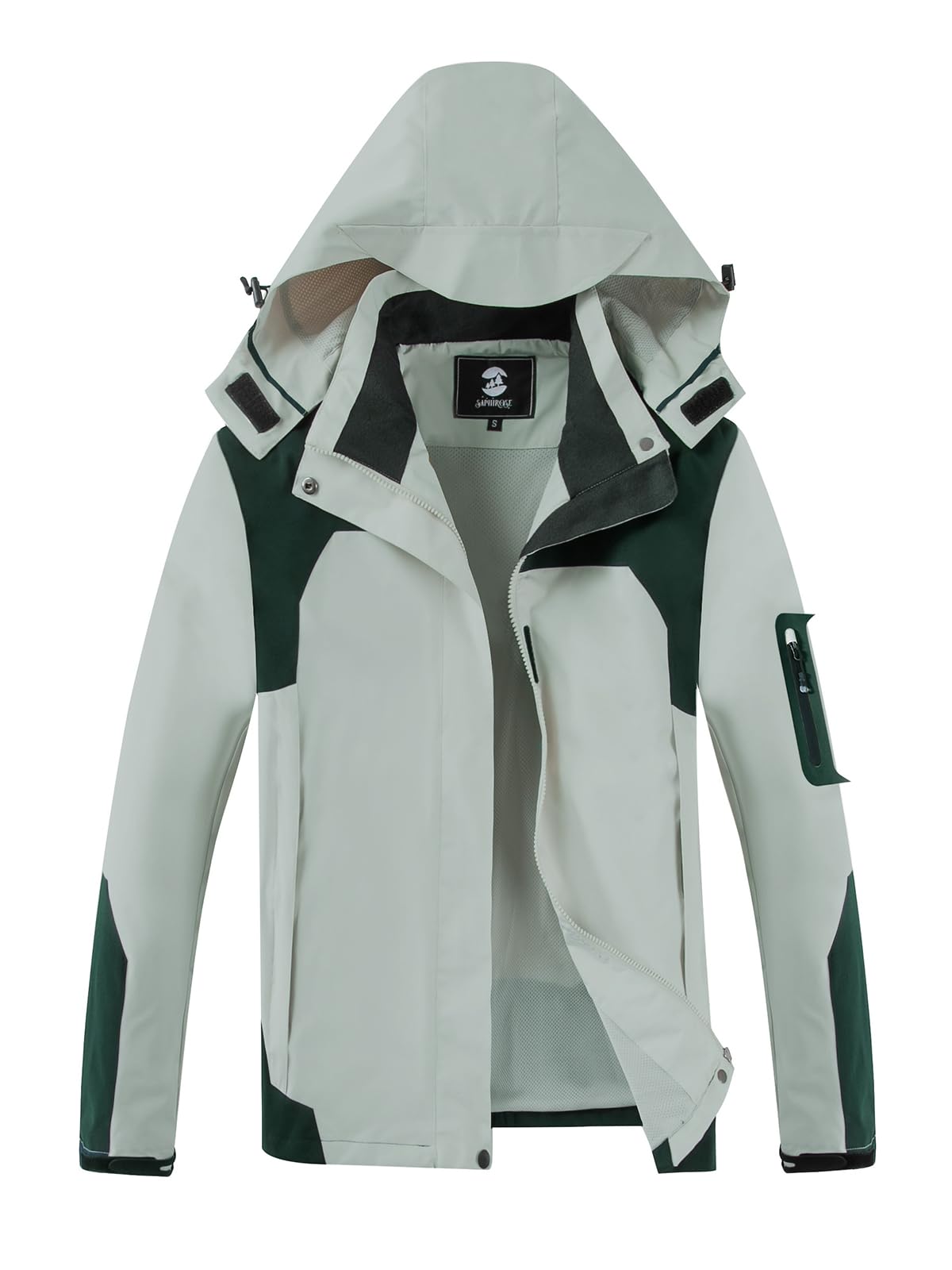 Foto 1 | Chubasquero Saphirose Impermeable Para Mujer Con Capucha Gris M - Venta Internacional.