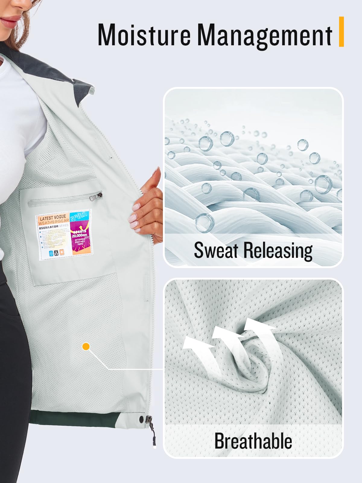 Foto 4 pulgar | Chubasquero Saphirose Impermeable Para Mujer Con Capucha Gris M - Venta Internacional.