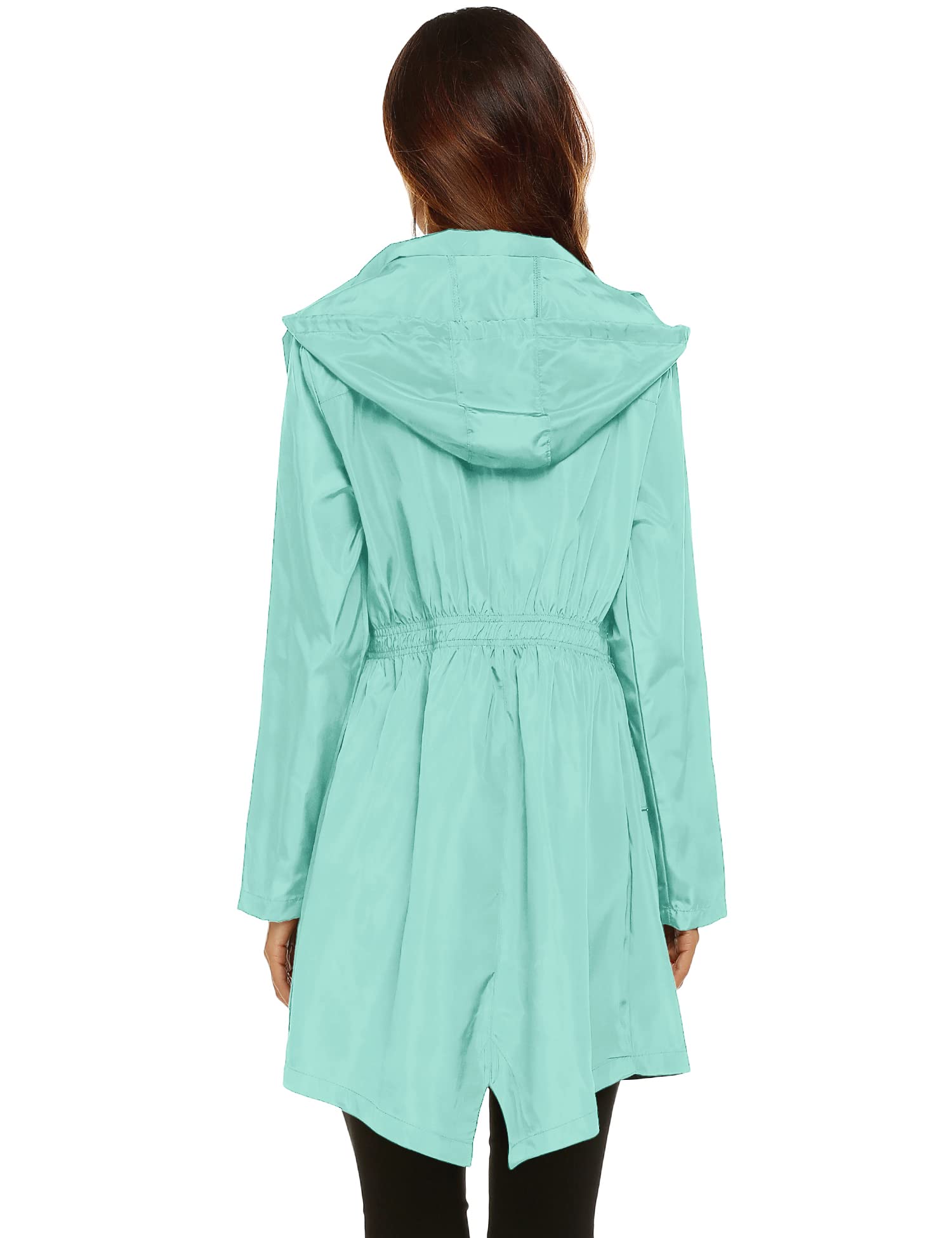 Foto 6 pulgar | Chubasquero Lomon Ligero E Impermeable Para Mujer, Color Verde Claro - Venta Internacional.