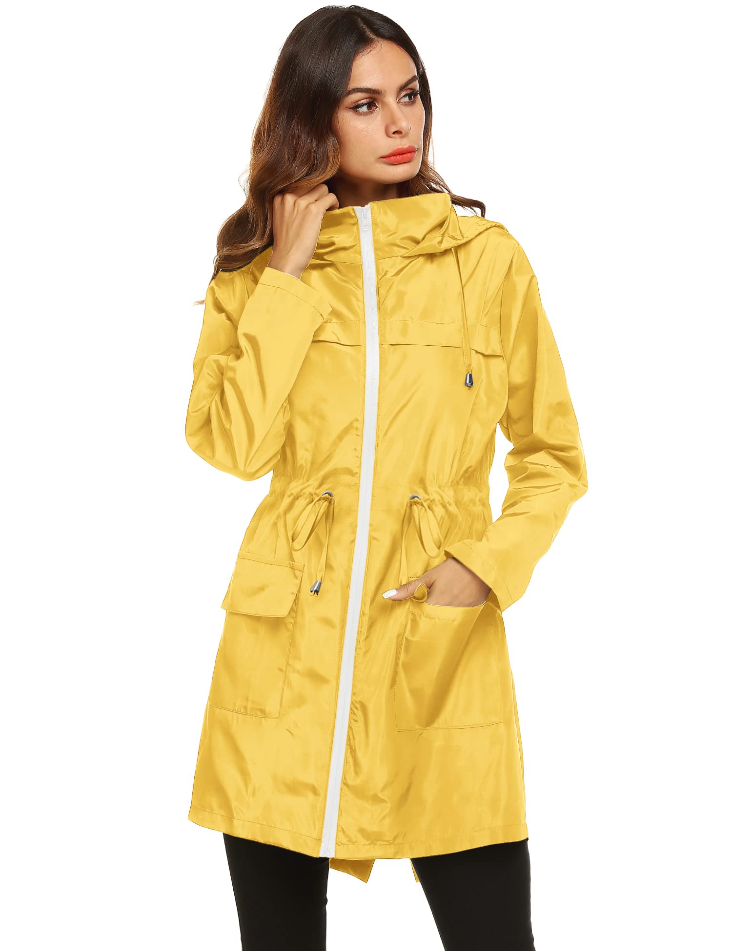 Foto 4 pulgar | Chubasquero Lomon Ligero E Impermeable Para Mujer Amarillo M - Venta Internacional.