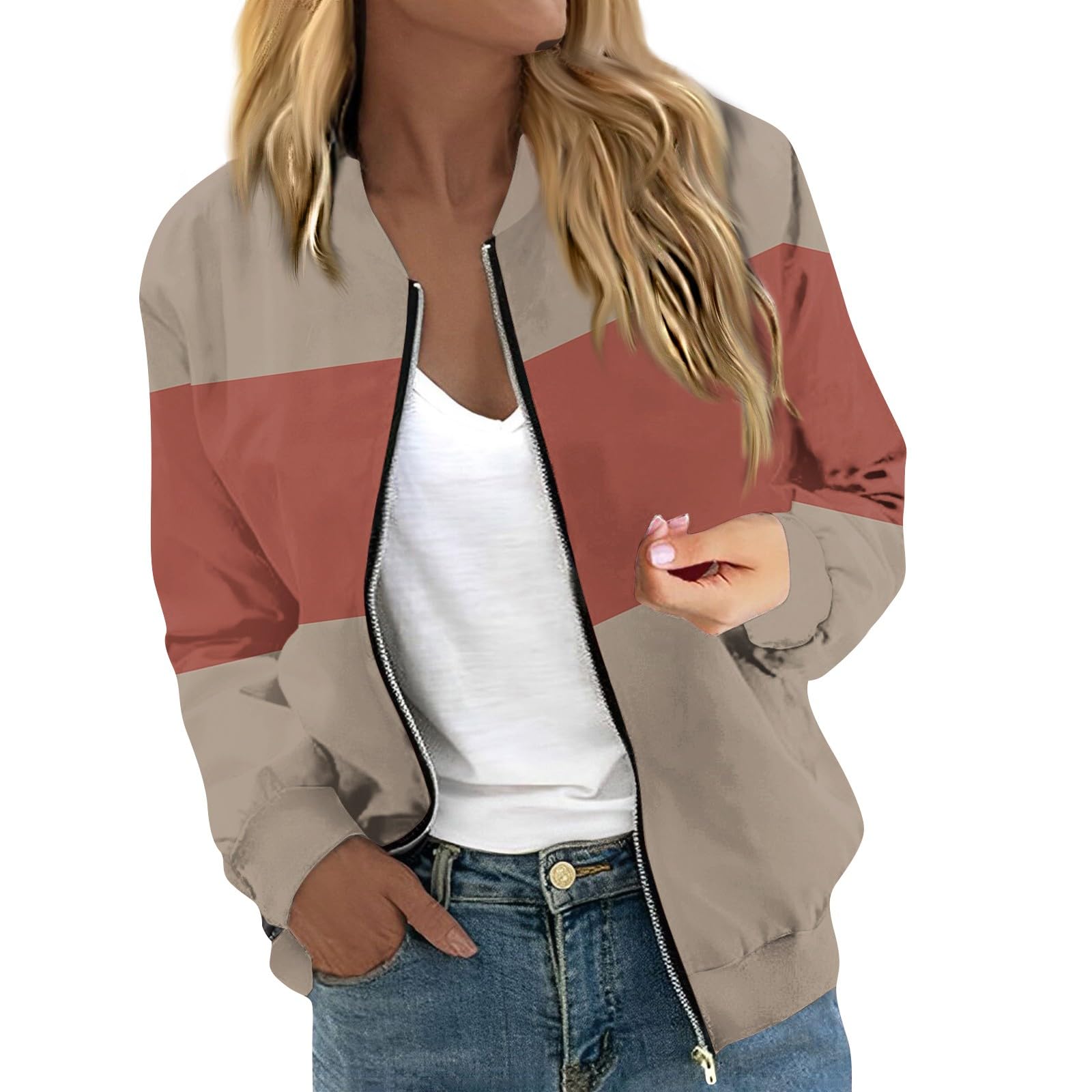 Foto 1 | Chaqueta Bomber Cotecram Lightning Deals Para Mujer J Khaki Xxl - Venta Internacional.