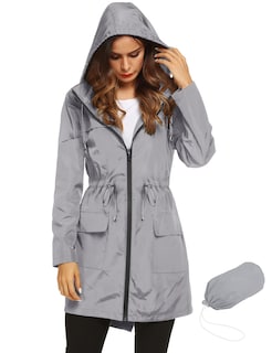 Foto 1 | Chubasquero Lomon Ligero E Impermeable Para Mujer Gris S - Venta Internacional.
