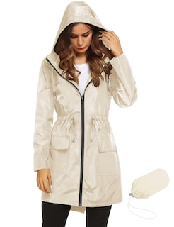 Foto 1 | Chubasquero Lomon, Ligero E Impermeable Para Mujer, Color Beige S - Venta Internacional.