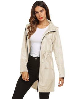 Foto 6 | Chubasquero Lomon, Ligero E Impermeable Para Mujer, Color Beige S - Venta Internacional.