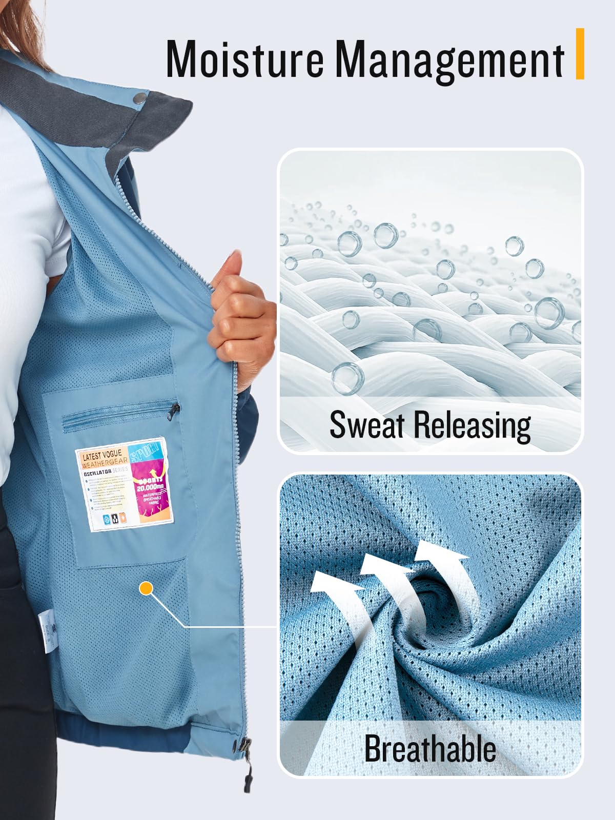 Foto 3 | Chubasquero Saphirose Impermeable Para Mujer, Color Azul, Talla Xl - Venta Internacional.