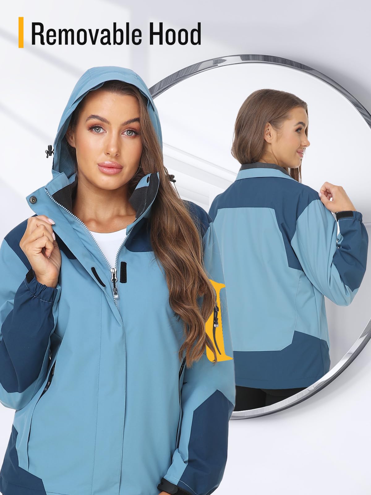 Foto 5 pulgar | Chubasquero Saphirose Impermeable Para Mujer, Color Azul, Talla Xl - Venta Internacional.