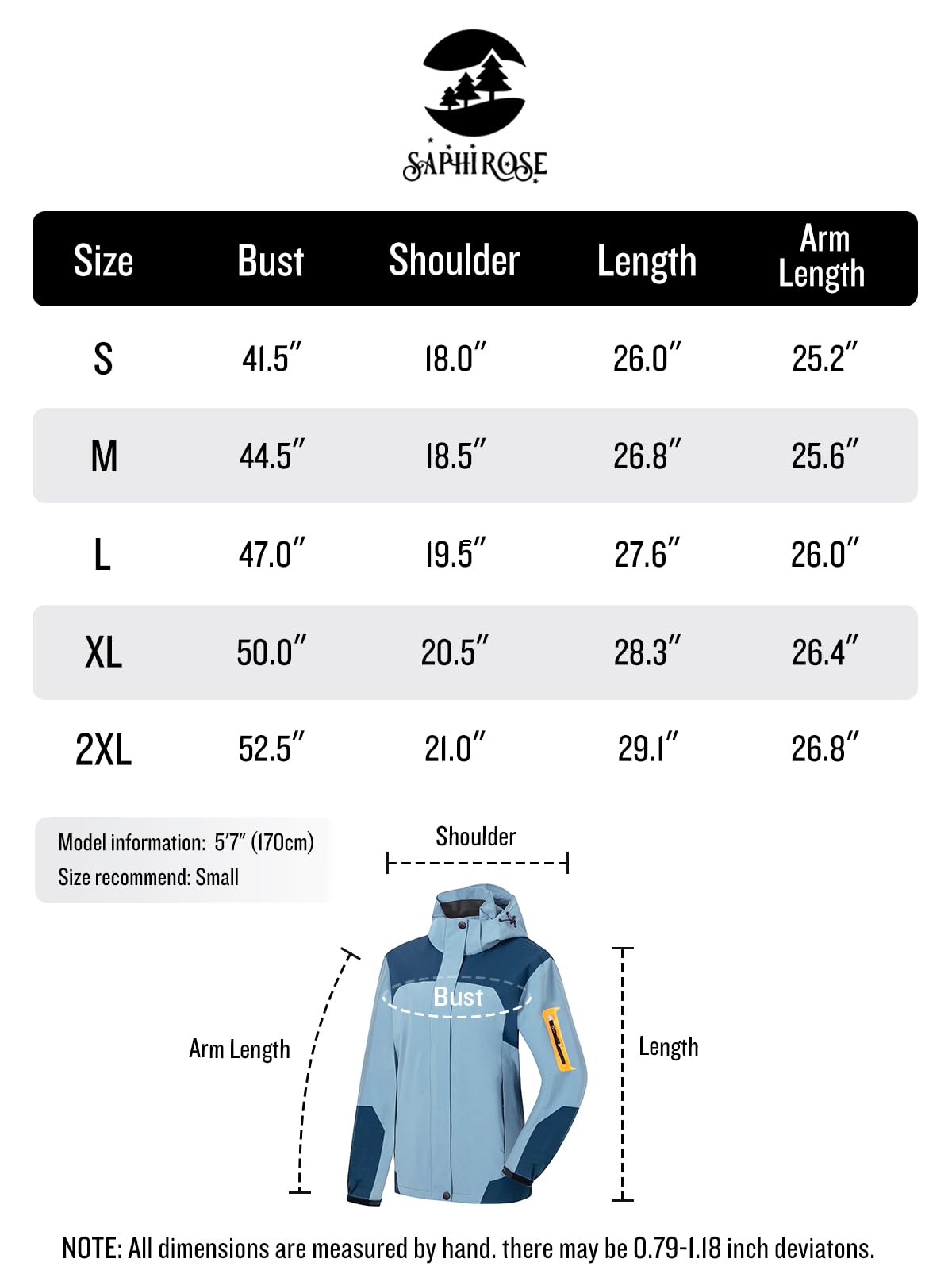Foto 6 | Chubasquero Saphirose Impermeable Para Mujer, Color Azul, Talla Xl - Venta Internacional.