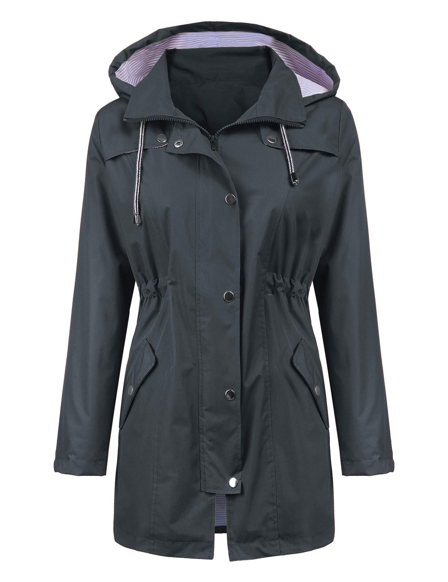 Foto 2 | Gabardina Impermeable Lomon Con Capucha Larga Para Mujer - Venta Internacional.