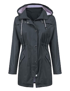 Foto 2 | Gabardina Impermeable Lomon Con Capucha Larga Para Mujer - Venta Internacional.
