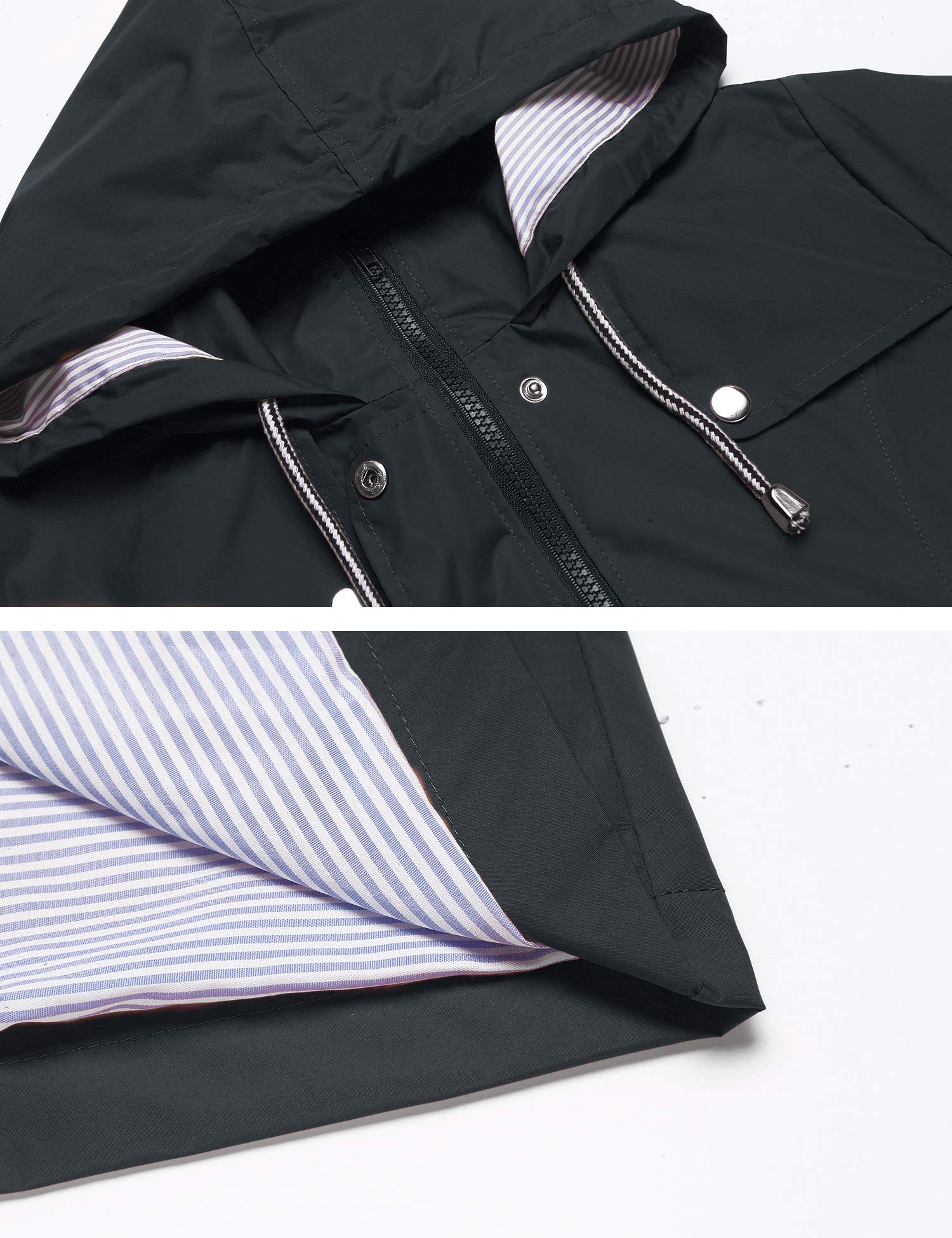 Foto 4 | Gabardina Impermeable Lomon Con Capucha Larga Para Mujer - Venta Internacional.