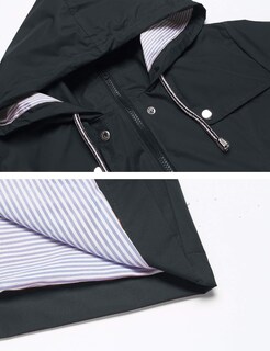 Foto 4 | Gabardina Impermeable Lomon Con Capucha Larga Para Mujer - Venta Internacional.