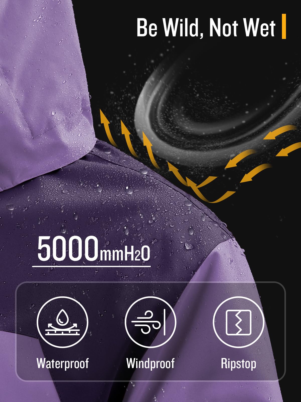 Foto 2 | Chubasquero Saphirose Impermeable Para Mujer, Color Morado, Xxl - Venta Internacional.